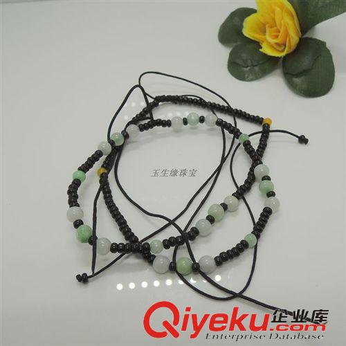 批發(fā)供應(yīng)純手工編制黑瑪瑙 緬甸翡翠掛繩 玉石掛件批發(fā) 南陽批發(fā)原始圖片3