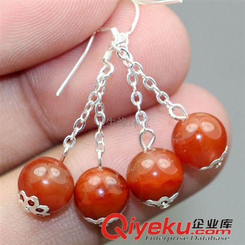 批發(fā)供應(yīng)四川南紅瑪瑙火焰紅耳釘 耳墜 玉石掛件批發(fā) 南陽批發(fā)網(wǎng)原始圖片2