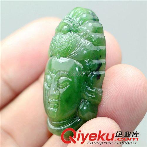 批發供應tr新疆和田玉碧玉觀音頭吊墜 玉生緣玉器批發 南陽批發