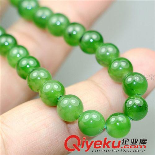 批發供應tr新疆和田玉碧玉菠菜綠女款項鏈 玉生緣玉器批發網