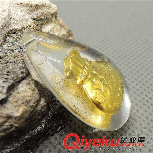 玉生緣 tr水晶鑲千足金代代福水滴型吊墜批發(fā) 南陽小額批發(fā)網(wǎng)