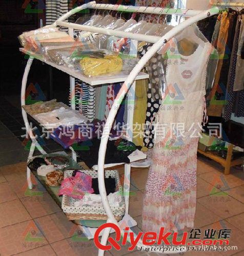 北京服裝道具批發(fā) 服裝店裝修衣架展示架 中島貨架 服裝鐵藝架子