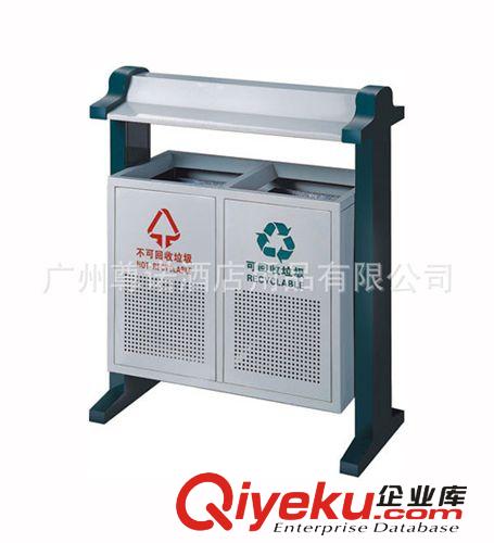雙桶分類垃圾箱|絲印LOGO戶外垃圾箱|定做不銹鋼垃圾箱批發(fā)原始圖片3
