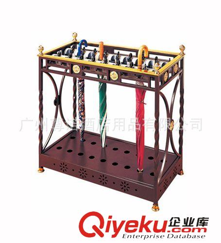 帶鎖  12頭 18頭不銹鋼雨傘架 24頭扭鐵花烤漆雨傘架原始圖片3