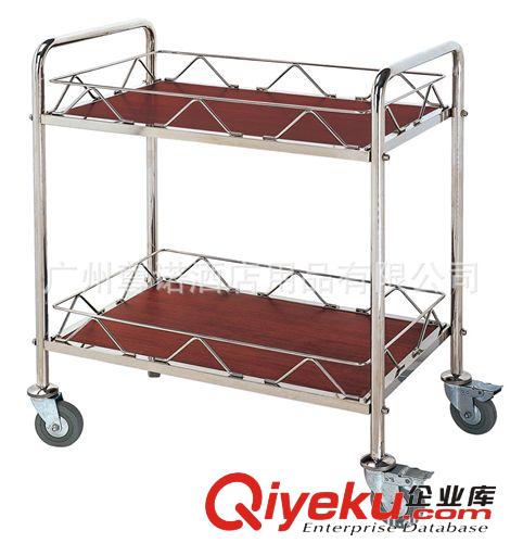 塑膠木圓形酒水車 雙邊帶扶手酒水車 圓形沖孔酒水車