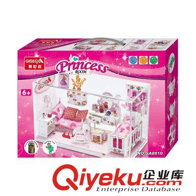 集世嘉 DIY圣誕小屋（自裝）木質(zhì)拼裝燈光公主房積木屋 GA8810原始圖片2