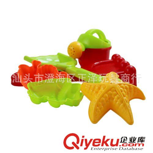 夏天沙灘玩具 熱賣 兒童海邊玩具 水灑沙灘模具6件套 沙模鏟耙原始圖片2