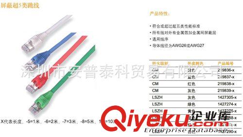 AMP安普CAT6六類非屏蔽6類10米跳線網(wǎng)線交換機(jī)服務(wù)器跳線