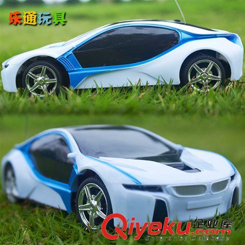 新款仿真充电1:20 宝马概念车i8四通遥控汽车模型3D光效儿童玩具