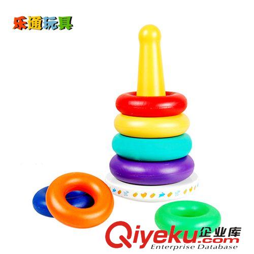 經(jīng)典嬰兒玩具七彩套圈音樂七彩虹塔不倒翁功能疊疊樂益智玩具批發(fā)原始圖片3