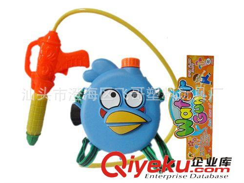 K035877藍(lán)色憤怒小鳥(niǎo)背包水槍　水上樂(lè)園玩具 水槍批發(fā)#夏天玩具