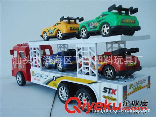 K016192慣性車拖4只車仔　玩具車批發(fā)混批 玩具車模型 車模型