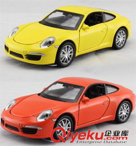 合金汽車模型1:32保時捷911開窗盒 3開門 聲光回力回力車合金車原始圖片2