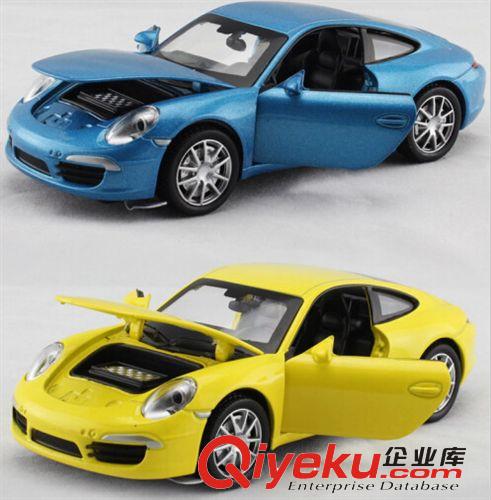 合金汽車模型1:32保時捷911開窗盒 3開門 聲光回力回力車合金車原始圖片3