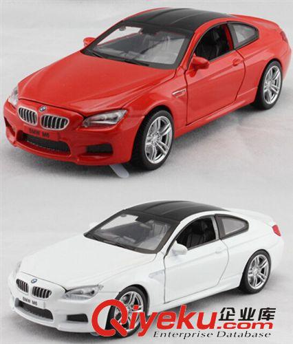 合金汽車模型1:32授權寶馬M6開窗盒 4開門 聲光回力回力車合金車原始圖片2