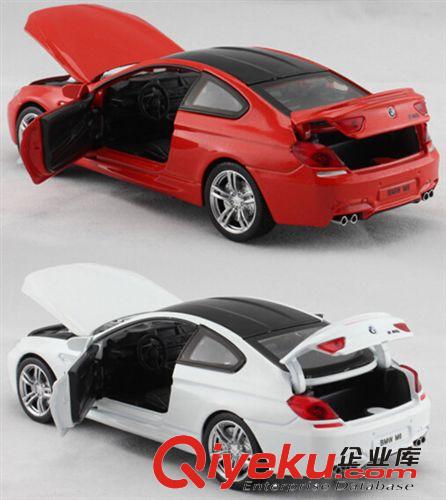 合金汽車模型1:32授權寶馬M6開窗盒 4開門 聲光回力回力車合金車原始圖片3