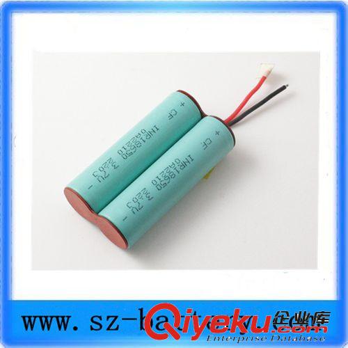 電芯廠家直銷 18650鋰電芯 三原材料足容A品2200ma 兩個并聯出線原始圖片2