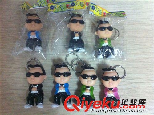 供應江南style鑰匙扣 鳥叔鑰匙扣 搪膠 流行飾品 搪膠鳥叔公仔原始圖片3