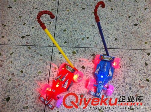 3C 地?cái)偀豳u 手推雜技車F1賽車 明輪帶燈光音樂 手推推拉翻斗車原始圖片2