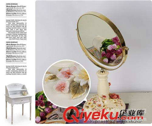 好心藝 婚慶用品 鏡子化妝鏡 歐式美容化妝鏡 3倍放大雙面梳妝鏡原始圖片2