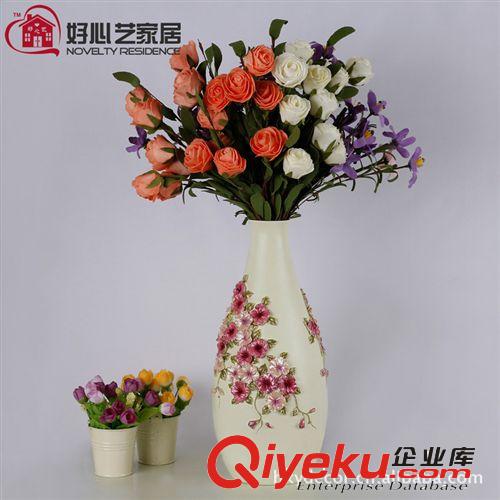 好心藝三色堇花瓶 田園風格花瓶 創意手繪花瓶 樹脂掛飾擺飾