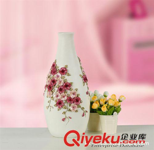 好心藝三色堇花瓶 田園風格花瓶 創意手繪花瓶 樹脂掛飾擺飾原始圖片2