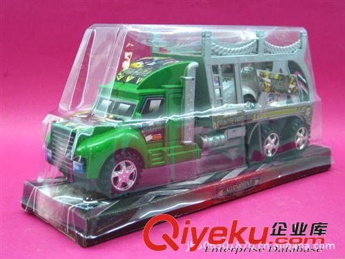 JH019104噴漆回力雙層平板車載卡通車  紅藍(lán)綠