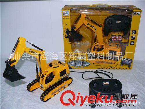 【樂(lè)美玩具】工程車(chē)模型批發(fā)5通線(xiàn)控履帶閃光工程車(chē)挖土機(jī) 玩具車(chē)