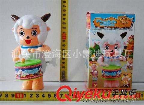 上鏈搖擺打鼓美羊羊 2369-5 批發(fā) 上鏈打鼓玩具 盒子原始圖片2
