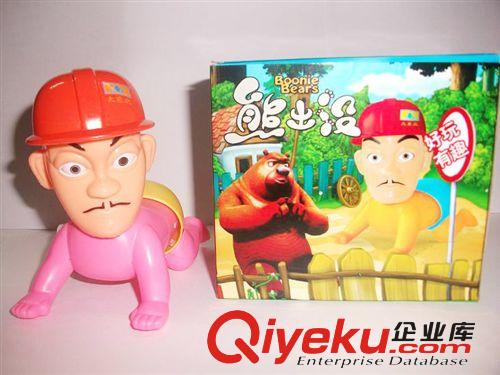 熊大.熊二上鏈打鼓  上鏈熊出沒打鼓玩具 熊出沒系列 上鏈玩具原始圖片2