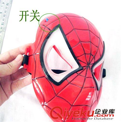 發光蜘蛛人面具 發光蜘蛛俠面具 萬圣節道具 新奇特玩具 讓利促銷原始圖片3