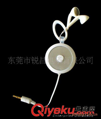 gd單邊伸縮耳機(jī) 禮品耳機(jī) 自動收縮 iphone便攜耳機(jī)原始圖片2