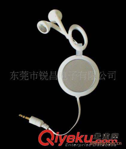 高品質電子禮品單拉伸縮耳機 IPOD伸縮耳機 單拉原始圖片3