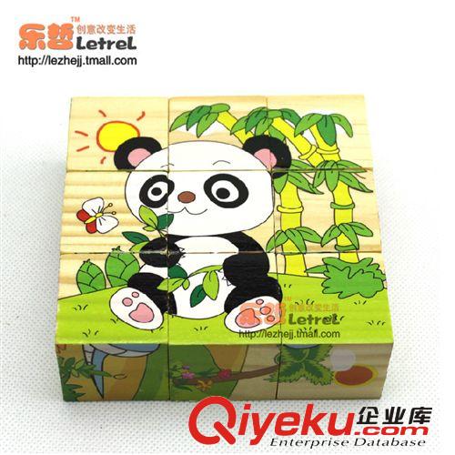 木質動物/交通多款3D立體六面畫/拼圖批發