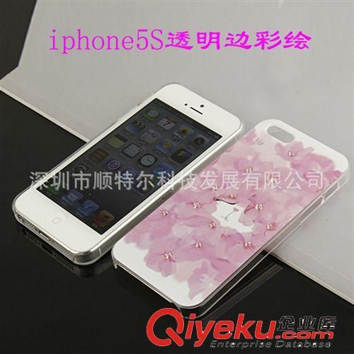 厂家批发iphone5S彩钻手机壳 iphone5手机套 苹果5卡通镶钻彩绘壳