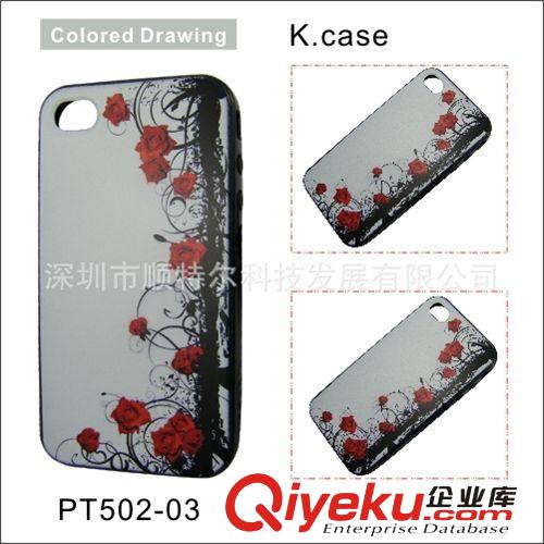 K.CASE廠家批發iphone4手機殼 蘋果4 TPU彩繪手機保護套 定制