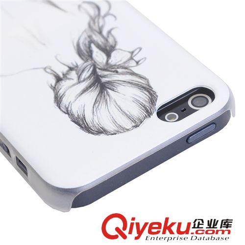 新款iphone5s手機(jī)殼保護(hù)套彩繪殼光面透明邊硬殼工廠(chǎng)直批發(fā)定制