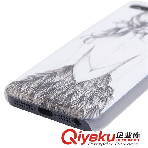 新款iphone5s手機(jī)殼保護(hù)套彩繪殼光面透明邊硬殼工廠(chǎng)直批發(fā)定制