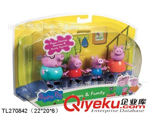 批發(fā)供應(yīng)Peppa pig粉紅豬小妹 喬治與佩佩豬搪塑玩具公仔粉紅小豬