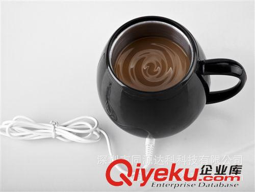 廠家供應(yīng)冬季USB加熱卡通不銹鋼保溫杯便攜保溫杯帶墊子