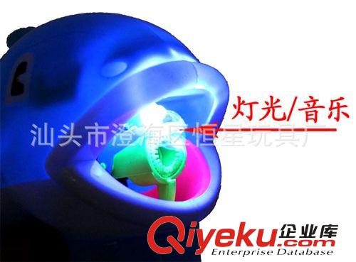 51009大號實色海豚泡泡槍全自動泡泡槍 2瓶水燈光音樂電動泡泡槍原始圖片3