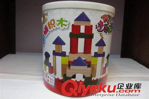 100粒數(shù)字成語圓桶積木 木制益智拼搭積木玩具