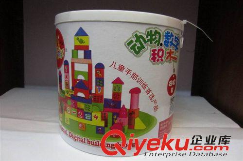 100粒數(shù)字成語圓桶積木 木制益智拼搭積木玩具原始圖片2