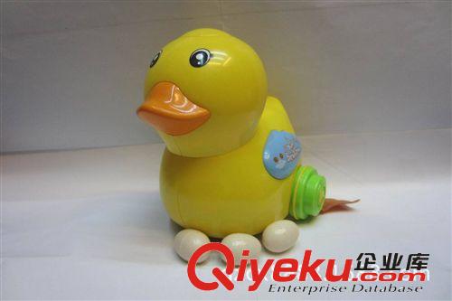 新款  電動音樂萬向燈光生蛋大黃鴨動物玩具原始圖片2