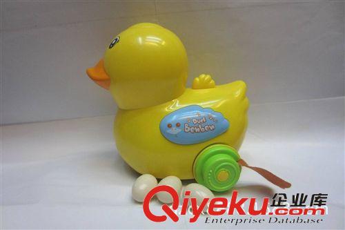 新款  電動音樂萬向燈光生蛋大黃鴨動物玩具原始圖片3