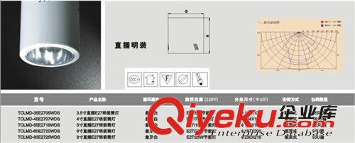 低價批TCL照明：3.5寸明裝筒燈(豎螺.黑色.5W)-TCLMD-35PE2705BDS