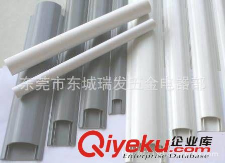 PVC 白色地板線槽8*24 弧形線槽 防踩線槽 雙面膠半圓形電話線槽