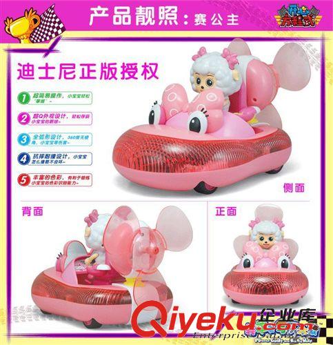 新款全美正版授權喜羊羊與灰太狼遙控車美洋洋遙控賽車帶燈光音樂原始圖片2