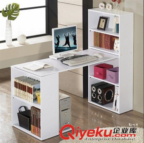批發(fā)零售轉(zhuǎn)角電腦桌 組合簡潔書桌 家用書柜書架臺式電腦桌