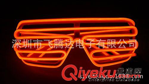 廠家直銷 EL冷光線發(fā)光眼鏡 百葉窗舞臺表演發(fā)光眼鏡原始圖片3